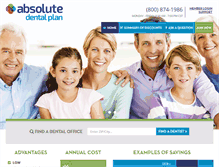 Tablet Screenshot of absolutedentalplan.com